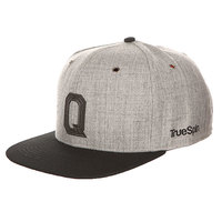 Бейсболка с прямым козырьком TrueSpin Abc Snapback Dark Grey/Black Leather-q