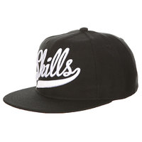 Бейсболка с прямым козырьком Skills 01 Black/White