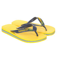 Вьетнамки детские Havaianas Brasil Logo Yellow