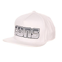 Бейсболка с прямым козырьком Converse Dart-Front Striped Logo Snapback White