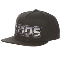 Бейсболка с прямым козырьком Converse Dart-Front Striped Logo Snapback Black