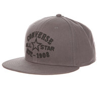 Бейсболка с прямым козырьком Converse Snapback "Arched" Cap Charcoal