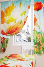 Фотошторы "Яркие маки" Сирень