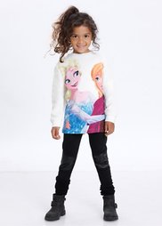 Плюшевый пуловер FROZEN, Размеры  80/86-128/134 (цвет белой шерсти с рисунком) Bonprix