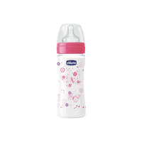 Бутылочка Well-Being Girl 2мес.+, сил.соска, РР, 250мл., CHICCO