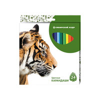 Карандаши цветные "Звери", 24 цвета -