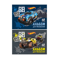 Альбом для рисования "Hot Wheels Racing", А4, 40 л. Erich Krause