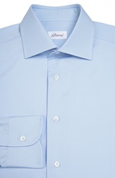 Хлопковая сорочка с итальянским воротником Brioni