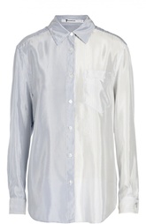 Удлиненная блуза прямого кроя в полоску T by Alexander Wang