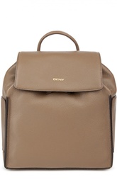 Кожаный рюкзак с логотипом бренда DKNY