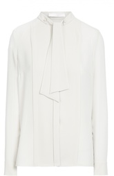 Блуза прямого кроя с планкой и воротником-аскот HUGO BOSS Black Label