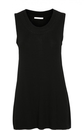 Удлиненный топ без рукавов с круглым вырезом HUGO BOSS Black Label