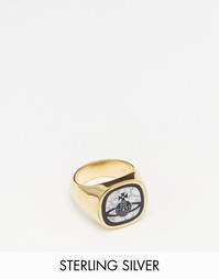 Серебряное кольцо с шипами Vivienne Westwood - Золотой