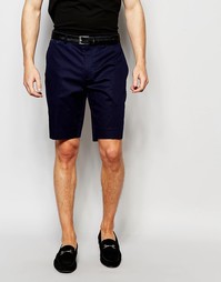 Хлопковые облегающие шорты ASOS - Темно-синий