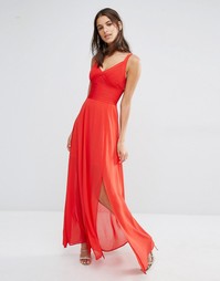 Бандажное платье макси на бретельках Missguided Premium - Красный