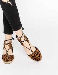 Эспадрильи со шнуровкой ASOS JESSICA - Leopard