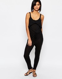 Комбинезон с оборкой Vero Moda Tall - Черный