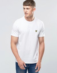 Белая футболка с принтом в квадратный горошек Lyle &amp; Scott - Белый