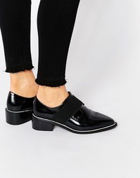 Туфли на плоской подошве с эластичной вставкой ASOS MIX IT UP - Черный