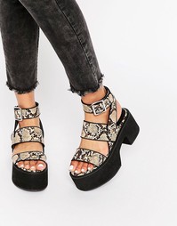Массивные сандалии ASOS TRUE SAY - Натуральная змея
