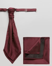 Темно-красный шейный платок и платок-паше ASOS Wedding