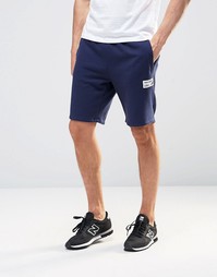 Темно-синие шорты с логотипом New Balance EMS61710 - Темно-синий