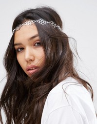 Повязка на голову ограниченной серии с отделкой в виде пчелиных сот Asos