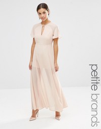 Платье макси с рукавами-бабочками Vero Moda Petite - Розовая пыль