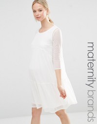 Свободное платье для беременных Bluebelle Maternity - Белый