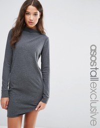 ASOS TALL Dress in Jumbo Rib - Угольный