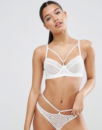 Бюстгальтер из сеточки на косточках ASOS Nancy - Белый