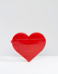 Клатч в форме сердца ASOS - Красный