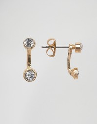 Серьги-подвески с кристаллами ASOS - Золотой