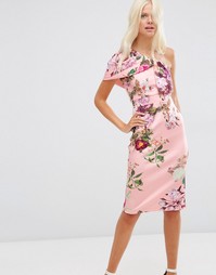 Платье миди с цветочным принтом ASOS - Принт
