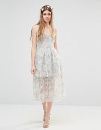 Многослойное платье Body Frock Wedding Freesia - Серебряный