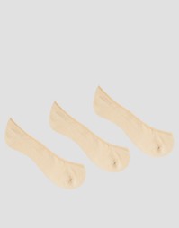 Комплект из 3 пар телесных подследников ASOS - Телесный