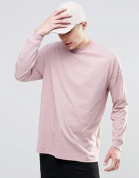 Розовый oversize‑лонгслив ASOS - Розовый