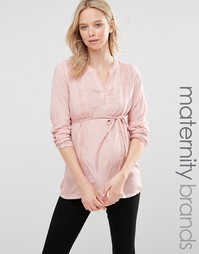 Блузка для беременных с кружевом Mamalicious - Misty rose Mama.Licious