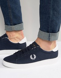 Парусиновые кроссовки Fred Perry Spencer - Темно-синий