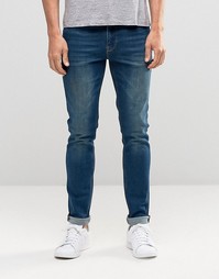 Зауженные синие джинсы ASOS - Indigo - индиго