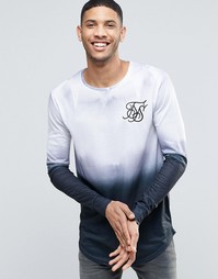 Лонгслив с эффектом деграде SikSilk - Белый