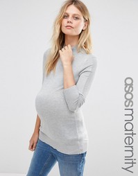 Джемпер для беременных с высоким воротом ASOS Maternity - Серый