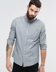 Зеленая саржевая рубашка с непсами и длинными рукавами ASOS - Зеленый