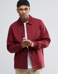 Бордовая тренерская куртка из хлопка ASOS - Burgundy