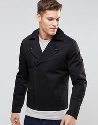 Черная хлопковая байкерская куртка ASOS - Черный