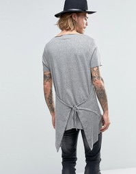 Длинная футболка ASOS - Серый grindle