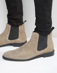 Замшевые ботинки челси Dune - Серый