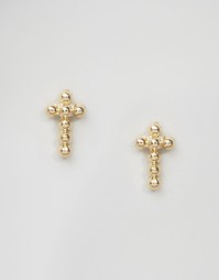 Серьги ограниченной серии с крестом - Золотой Asos