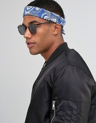 Темно-синяя бандана с принтом пейсли ASOS - Темно-синий