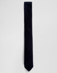 Синий вельветовый галстук ASOS - Темно-синий